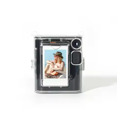 Transparent Storage Case For Instax Mini 41 Camera Crystal Clear Protective Cover With Lanyard Fall 