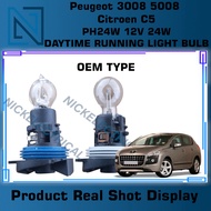 (1PC) Peugeot 3008 5008 Citroen C5 12V 24W Car Daytime Running Light Bulb With Base 6216F6 89072904 