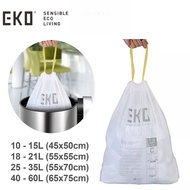 (4 Sizes) EKO Drawstring Bin Liners / Drawstring Handle Garbage Trash Bag