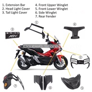 Honda ADV 160 Accessories Head Tail Light Cover Rear Fender Mudguard Front Side Winglet Extension Bar Bracket Aksesori