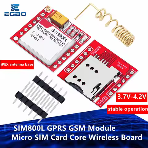 1~10PCS EGBO Mini Smallest SIM800L GPRS GSM Module Micro SIM Card Core Wireless Board Quad-band TTL 