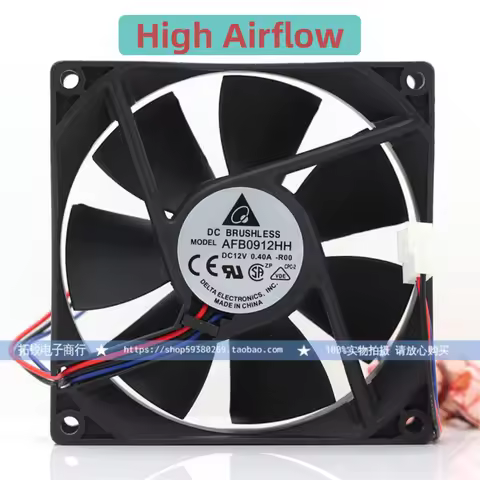 For Delta AFB0912HH-F00 92x92x25mm 12V 0.40A 5500RPM 80CFM High Airflow PC Server Fan