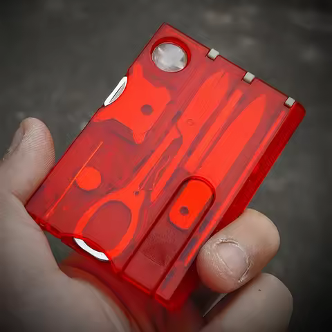 12 in 1 Edc Multitool Pocket Credit Swiss Card Knife Outdoor Pocket Card Light Camping Equipment Por