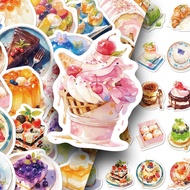 30pcs Aesthetic Dessert Sticker Pack, Dopamine Decor Stickers for DIY Journaling & Room Decor