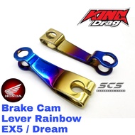 HONDA EX5 DREAM BRAKE CAM LEVER TELINGA BRAKE BREAK BATANG FRONT & REAR [ TITANIUM ] W100 C70 GBO AC