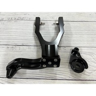 RXZ STEERING DAMPER BRACKET RXZ BLACK & SILVER PNP OHLINS YSS RCB SMRT RXZ DAMPER BRACKET