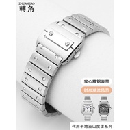 Suitable for Cartier Santos Santos Steel Band Strap Male Santos100 Stainless Steel Watch Chain 23mm