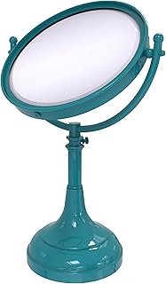 Allied Brass DM-1/2X-GLT Height Adjustable 8 Inch Vanity Top Make-Up Mirror 2X Magnification, Glokzi