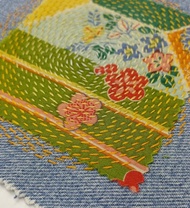 升級改造的牛仔布補丁－可見修補痕跡。