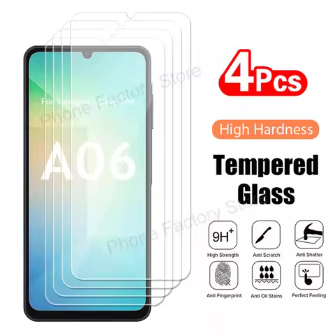 4PCS Tempered Glass For Samsung Galaxy A06 A16 HD Clear Premium Screen Protector For Samsung A16 A06
