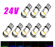 Sét 5 Đèn Led 24V W5W Led T10 COB 6000K Ánh Sáng Trắng Dành Cho Ô Tô xe hơi