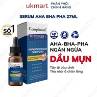 Tinh Chất Compliment No problem AHA-BHA-PHA Giảm Mụn Mờ Thâm Se Lỗ Chân Lông Cho Da Dầu Mụn 27ml