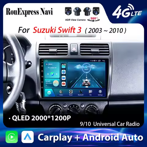 Android 16 For Suzuki Swift 3 2003 - 2010 Car Auto Radio Multimedia Player GPS Head Unit Navigation 