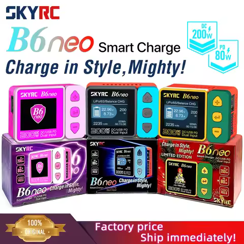 2023 SkyRC B6neo Smart Charger DC 200W PD 80W Battery Balance Charger SK-100198 B6 neo Xmas tree ver