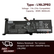 Lenovo Battery Notebook แบตเตอรี่โน๊ตบุ๊ค Lenovo Ideapad 320-15ISK Ideapad 330 Ideapad 520 L16M2PB1 