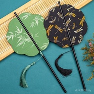 Classical Hanging Fan Chinese Hanfu Arrow Bamboo Waist Curling Fan Folding Fan Waist Ancient Style T