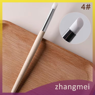 zhangmei แปรงด้ามไม้ทำจากซิลิโคนสำหรับศิลปะบนเล็บปากกาทาเล็บแบบเจลยูวี3D รูปภาพแบบทำมือแปรงทาเล็บปากกาอุปกรณ์ทำเล็บแบบทำมือ