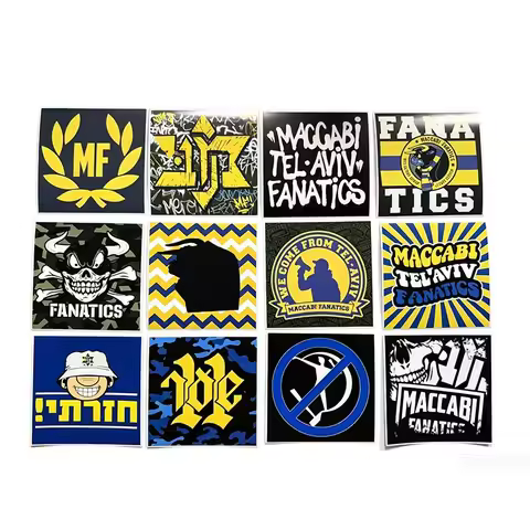 9*9cm MTAFC Maccabi Fanatics Tel Aviv The Gate 11 Decoration Stikers for Bag Cup Wall Fridge TLSK009