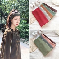 Elastic Solid Color Hair Bands For Women And Men Girls Head Band Accessories Korean Cotton K8n7