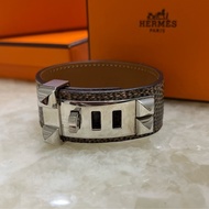 Hermes Collier de Chien 24寬版蜥蜴皮革手環