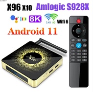 Android 11 X96 X10 Amlogic S928X WiFi6 8GB DDR4 OTT TV Box