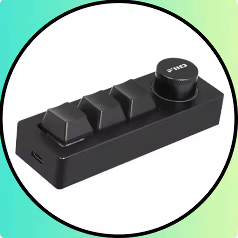 FiiO KB1K Mechanical Keyboard Magnesiumn Aluminum Alloy Musical Knob Mini Keyboard Keycap Remote Pc 