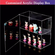 Dust-Proof 2-Tier Model Display Mica Box - Assembled Type with Acrylic Door