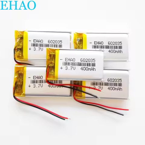 Lot 5 pcs 3.7V 400mAh Lithium Polymer LiPo Rechargeable Battery 602035 For Mp3 GPS Bluetooth Smart W