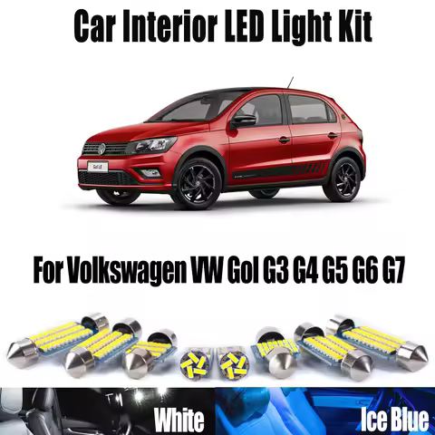 Car Accessories Sun Visor Lamp For Volkswagen VW Gol G3 G4 G5 G6 G7 Canbus LED Bulbs Interior Map Do