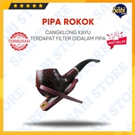 PIPA ROKOK KAYU / CANGKLONG PADUD / MOTIF UKIRAN KAYU KLASIK MURAH
