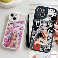 Case for Infinix Hot 11S 10S 10T 11 10 9 Play NFC Note 8 Smart 6 5 Oval Big Eye Soft Phone Case Motif Butterfly Barbie and Luffy