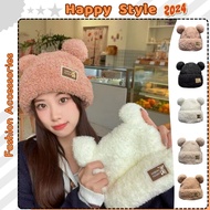 Bear Ear Fur Hat Korean Thick Fur Hooded Beanie Hat Warm Winter Winter Hat N170
