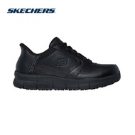 Skechers Men Slip-ins Work Nampa Portar Work Shoes - 200303-BLK Air-Cooled Memory Foam