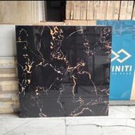 GRANITE LANTAI 60X60 TORCH HITAM CORAK EMAS