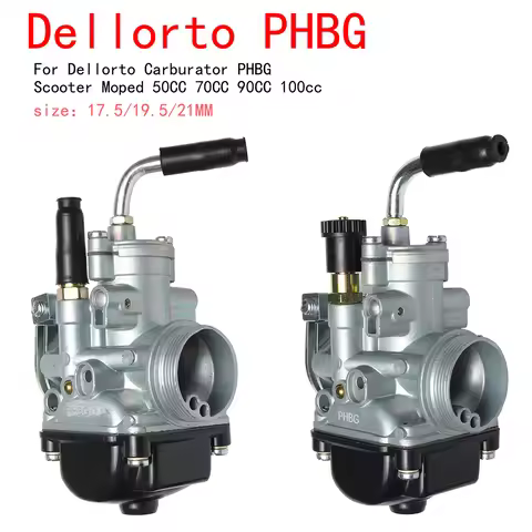 Motorcycle Carburetor Carb Dellorto PHBG AD17.5mm/AD19.5mm/AD21mm Hand Choke Engine For Scooter Mope