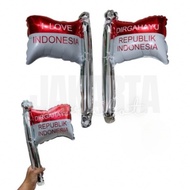 PUTIH MERAH Red and White Flag Stick Balloons / Flag Stick Balloons