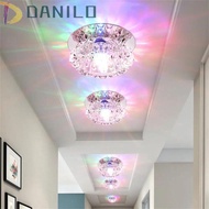 DANILO Balcony lamp, 220V Aisle Flush LED Ceiling Lights, Multicolor Downlight 3W Crystal Modern Cor