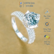 Nhẫn bạc thật nhẫn nữ đính đá mẫu mới đẹp ms19/ Nhẫn JQN cam kết bạc chuẩn bảo hành chất lượng