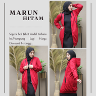 JAKET DEWASA JUMBO HIJAB WANITA POLOS MUSLIMAH SYARI UNTUK HIJABERS FLEECE TEBAL TERBARU