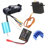 wowowi RC Car ESC Motor Upgrade Kit  2435 3900KV Brushless Servo Heat Sink for SG1603 1604 1/16