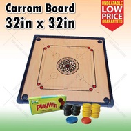 (Big) Wooden Carrom Board Striker Games Papan Karom With Checker/Papan Permainan Carrom