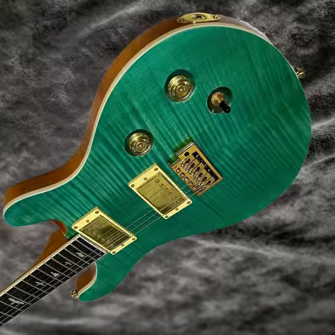 PRS Electric Guitar Rosewood Fretboard Green Color Flame Maple Top Gold Hardware