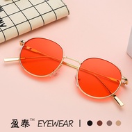 insHip-Hop Angin Wu Yifan dengan Cermin Mata Hitam Yang Sama Personaliti Logam Bulat Bingkai Cermin Mata Hitam Retro Pas
