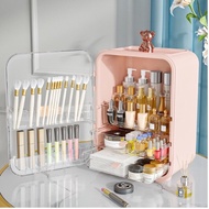 Bearbrick Cosmetic Box, Cosmetic Shelf Bearbrick Bear Cosmetic Shelf With led Light, With High-End Dustproof Desktop Mirror