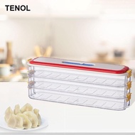 [TENOL] Frozen Dumpling Storage Boxes Food Container for Fridge for Cookies Donuts