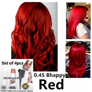 Red Permanent Hair Color Set - 0.45 Bhappy