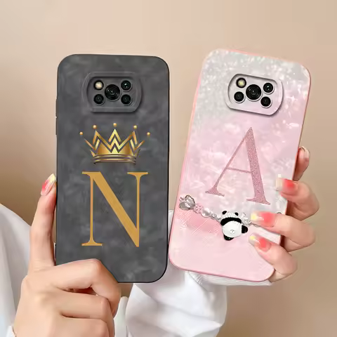 Case For Poco X3 Pro/X3 NFC/X3 GT Funda Fashion Letters High Quality Back Cover For Poco X 3 GT X3Pr