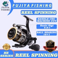 Fujiya Fishing Reel HE500-7000 20KG Max Drag Reel Spinning Metal Fishing