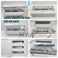 db box full set home electrical main consumer box / mcb / elcb / copper bar / wire cable 16mm 10mm k