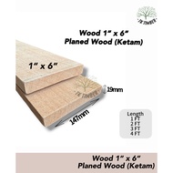 1" x 6" Planed Wood Solid (Yellow Meranti) Grade A [1 - 5 FT] / 1"x6" Kayu Ketam Solid (Meranti Kuni